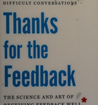 Thanks for the Feedback book cover
